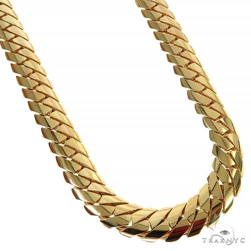 14k Yellow Gold Solid Mimi Cuban Link Chain 68077, photo 1 of 4