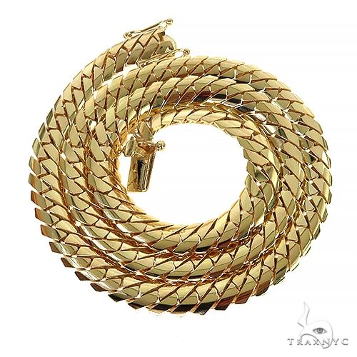 14k Yellow Gold Solid Mimi Cuban Link Chain 68077, photo 2 of 4