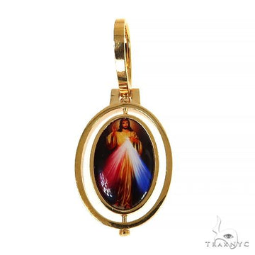 14K Gold Spinning Photo Pendant 67966 - Image 1