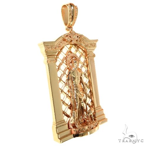Buy 14K Gold St. Lazarus Frame Pendant 67747 – TraxNYC