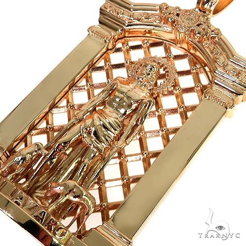 14K Gold St. Lazarus Frame Pendant, photo 4 of 7