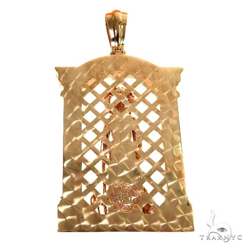 14K Gold St. Lazarus Frame Pendant, photo 5 of 7