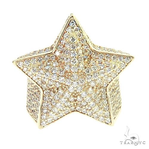 14K Gold Star Diamond Ring 66731 - Image 2
