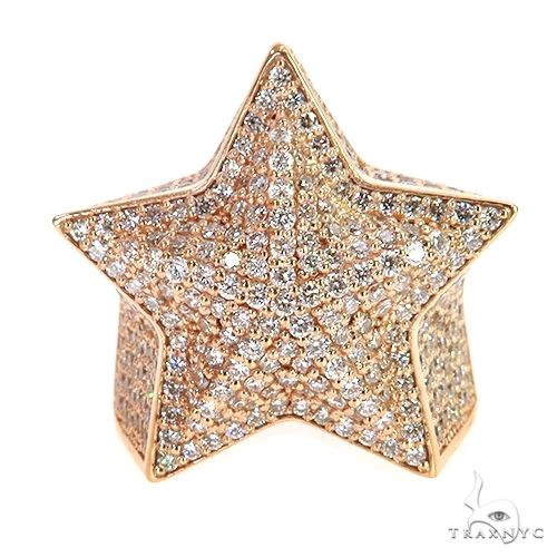 14K Gold Star Diamond Ring 67816 - Image 2
