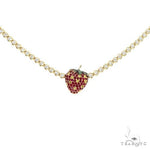 14K Gold Strawberry Diamond Tennis Choker 66578 - Image 2