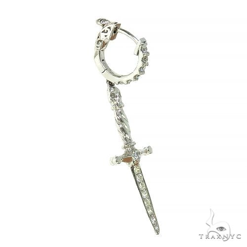 14K Gold Sword Skull Single Earring, photo 2 of 5