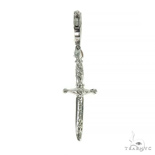 14K Gold Sword Skull Single Earring 66523 - Image 3