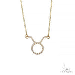 14K Gold Taurus Diamond Necklace 66714 - Image 1