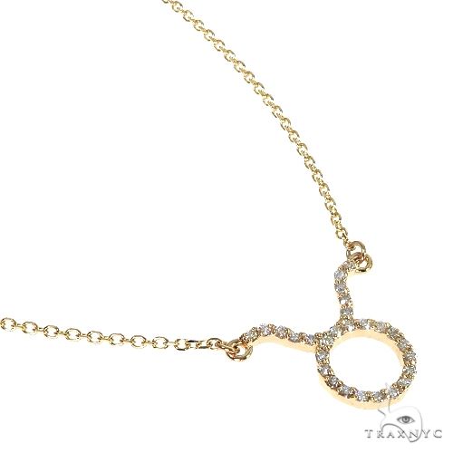14K Gold Taurus Diamond Necklace 66714 - Image 2