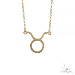 14K Gold Taurus Diamond Necklace 66714 - Image 3