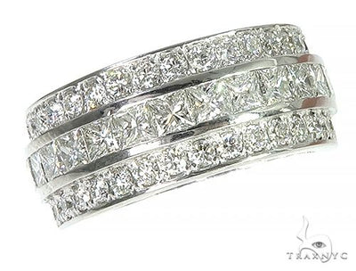 14K Gold Three Row Diamond Ring 66259 - Image 1