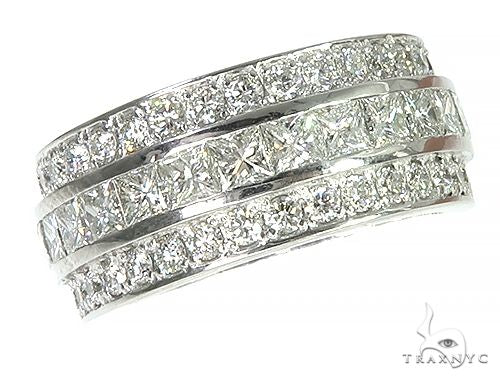 14K Gold Three Row Diamond Ring 66259 - Image 1