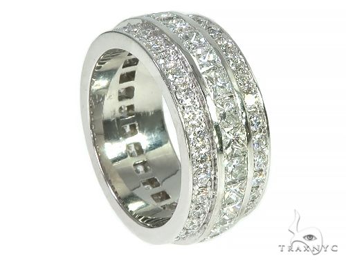 14K Gold Three Row Diamond Ring 66259 - Image 3