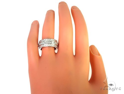 14K Gold Three Row Diamond Ring 66259 - Image 6