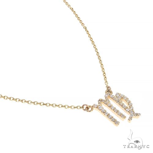 14K Gold Virgo Diamond Necklace 66719 - Image 2
