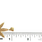 14K Gold Weed Pendant 66342 - Image 5