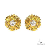 Golden Sunflower Bloom Earrings Small 66855 - Image 1