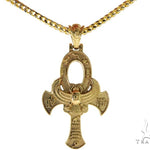 14K TraxNYC's Mystique Ankh Cross Crucifix 10K Franco Chain Set 57204 - Image 1