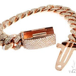 14K Gold Diamond Bracelet With Custom Lock 63946 - Image 2