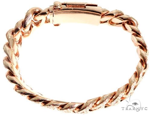 14K Gold Diamond Bracelet With Custom Lock 63946 - Image 4