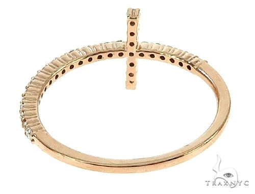 14K Gold Diamond Cross Ring 65691 - Image 5