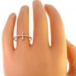14K Gold Diamond Cross Ring 65691 - Image 7
