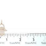 14K Gold Diamond Hamsa Pendant 65764 - Image 6