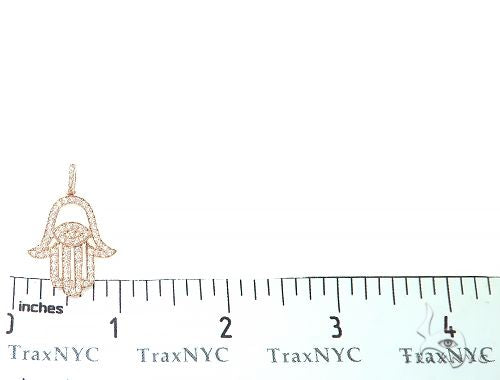 14K Gold Diamond Hamsa Pendant 65764 - Image 6