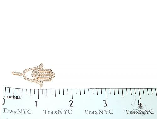 14K Gold Diamond Hamsa Pendant 65764 - Image 7