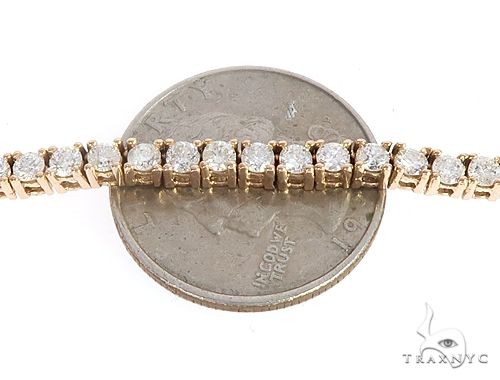 14K Rose Gold Diamond Tennis Chain 65081 - Image 4