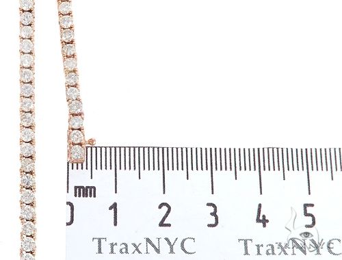 14K Rose Gold Diamond Tennis Chain 65081 - Image 6