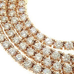 14K Rose Gold Diamond Tennis Chain 22 Inches 3mm   65884 - Image 4