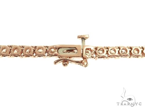 14K Rose Gold Diamond Tennis Chain 22 Inches 3mm   65884 - Image 7