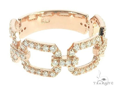 14K Rose Gold Fashion Diamond Ring 65690 - Image 1