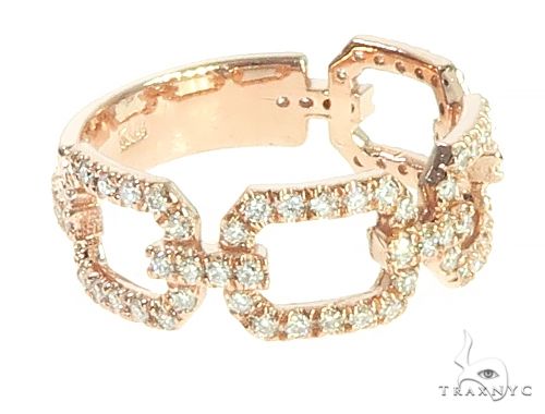 14K Rose Gold Fashion Diamond Ring 65690 - Image 2