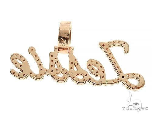 14K Rose Gold Jessie Diamond Name Pendant 65958 - Image 3