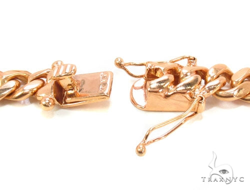 14K Rose Gold Solid Miami Cuban Link Chain 30 Inches 9mm   36150 - Image 5