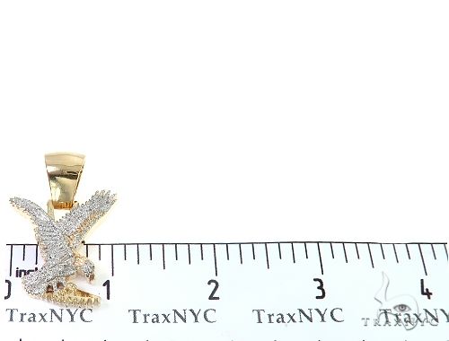 14K Gold Micro Pave Diamond Eagle Charm Pendant, photo 6 of 7