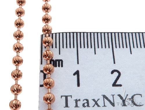 14K Rose Gold Moon Cut Chain 20 Inches 3mm   64607 - Image 7
