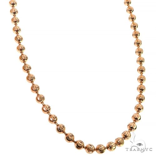 14K Gold moon cut chain, 3 mm, photo 2 of 7