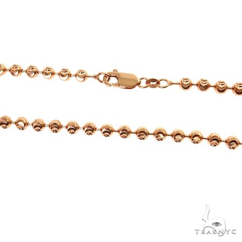 14K Rose Gold Moon Cut Chain 24 Inches 4mm   64610 - Image 4