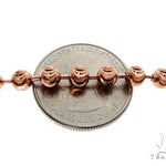 14K rose gold moon cut chain 26 inches long with 5mm links for men.