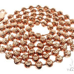 14K rose gold moon cut chain 26 inches long with 5mm links for men.