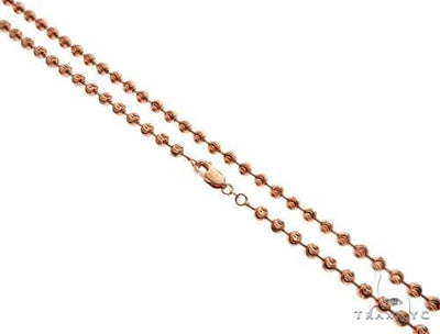 14K Rose Gold Moon Cut Chain 28 Inches 5mm   65887 - Image 1