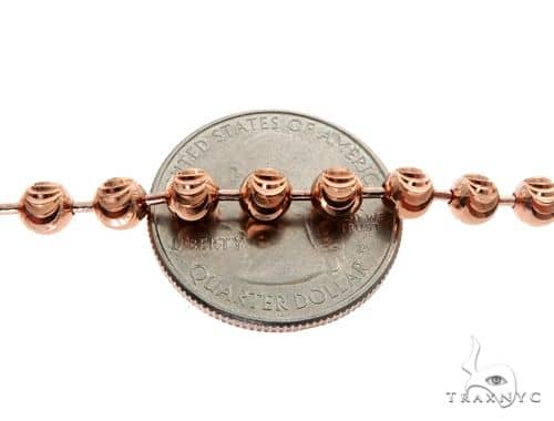 14K Rose Gold Moon Cut Chain 28 Inches 5mm   65887 - Image 3