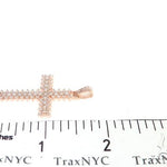 14K Rose Gold Prong Diamond Cross 65280 - Image 7