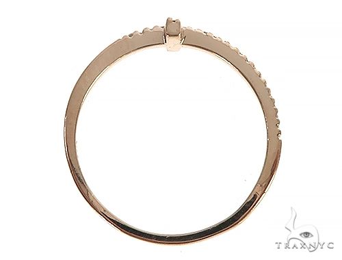 14K  Gold Prong Diamond Cross Ring 65306 - Image 7