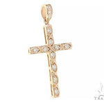Fancy Oval Round Cut Diamond Cross 65662 - Image 2