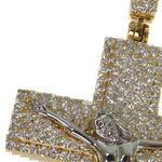 14K Two Tone Diamond Crucifix 68128 - Image 2