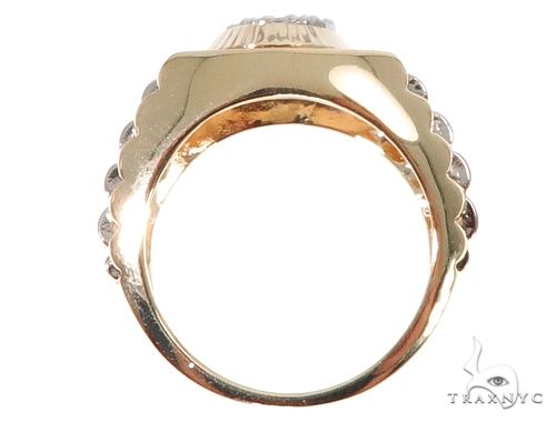 14K Two Tone Gold Men's Diamond Ring, photo 7 of 8